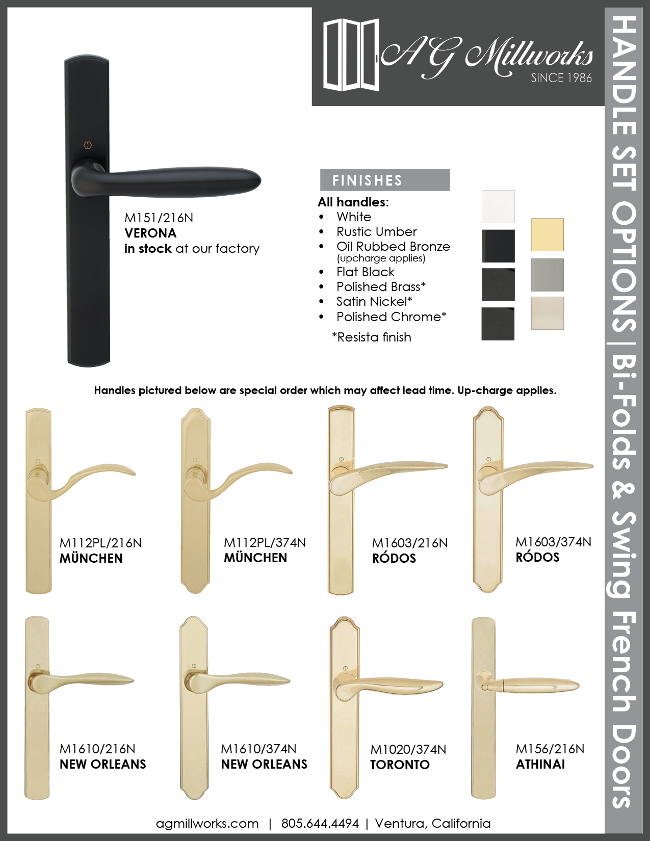 AG Millworks Hardware Options